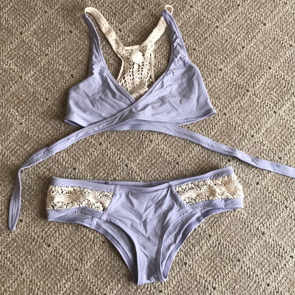 L’Space Purple Bikini with Lace